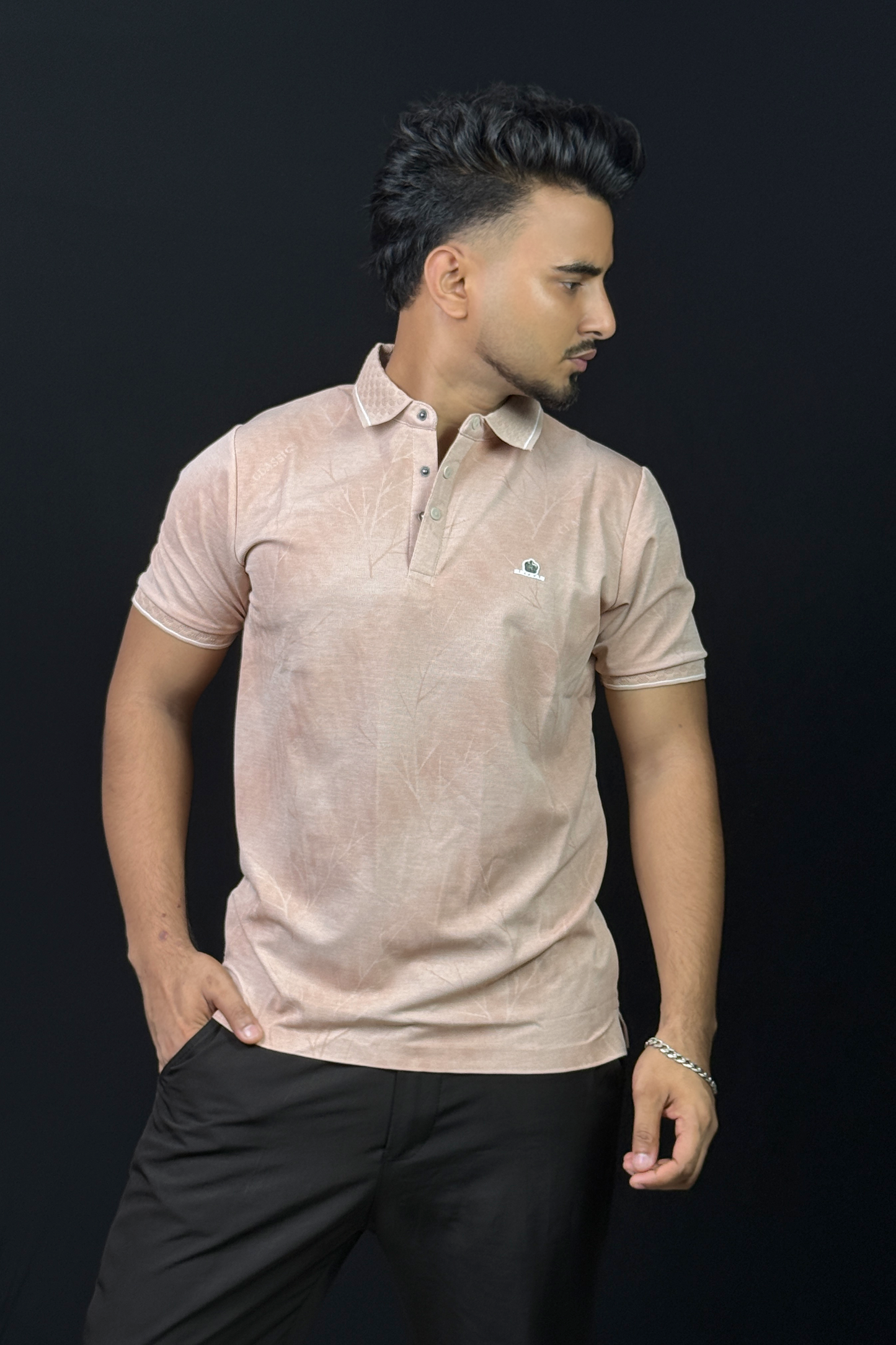 Light Cream Colour Polo T-Shirt |Tree