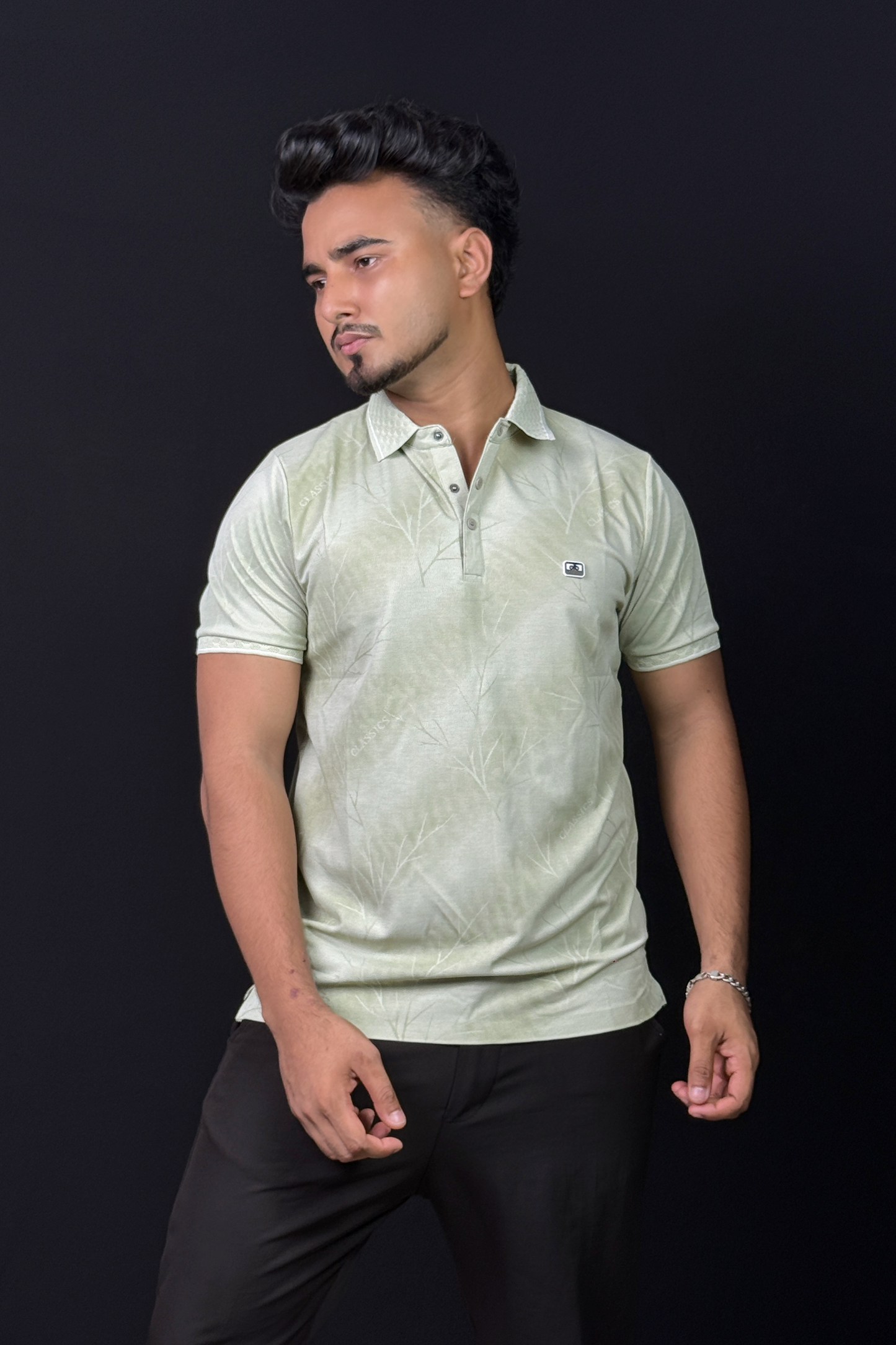 Mint Colour Polo T-Shirt |Tree