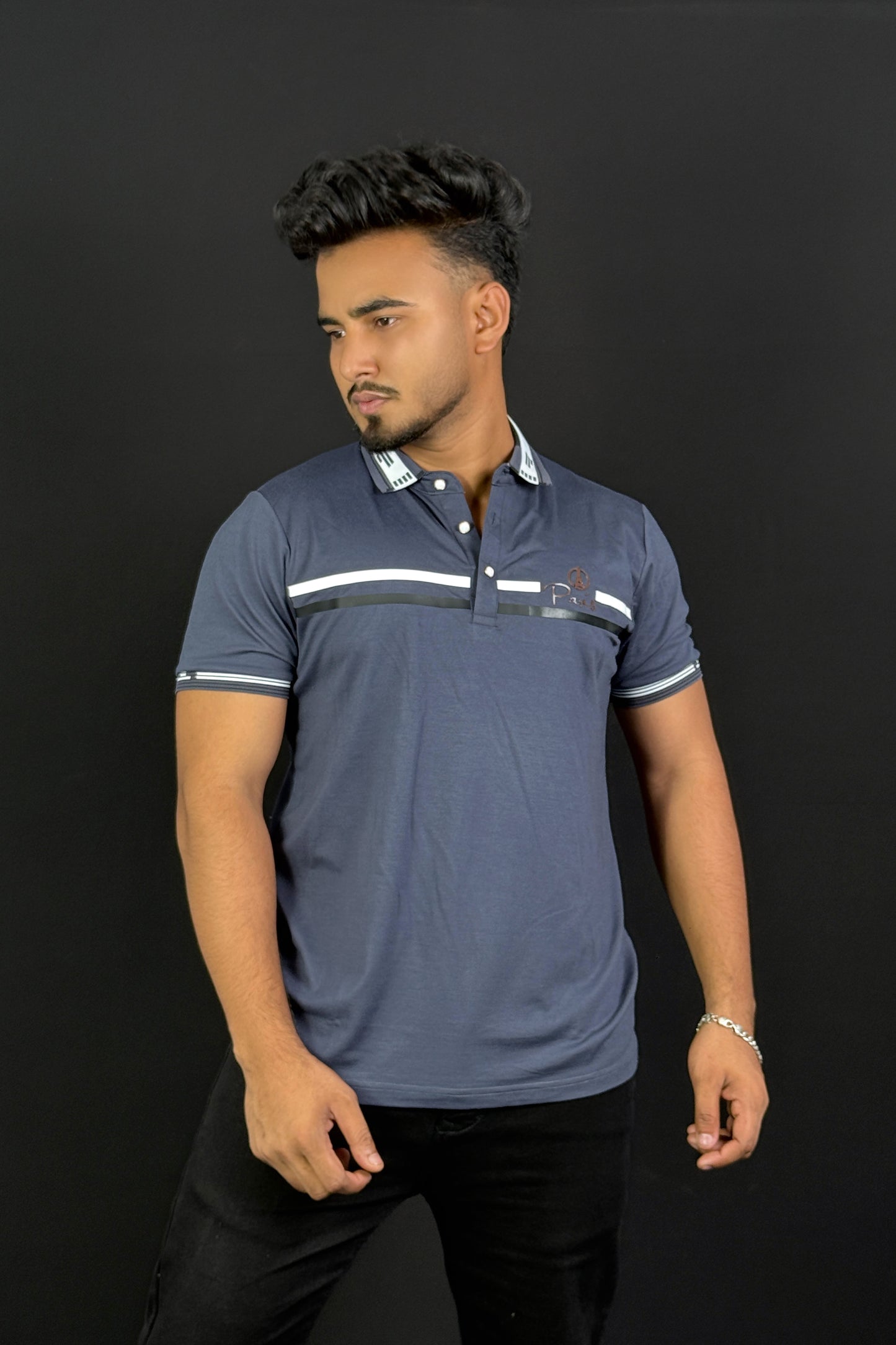 Nevu Blue Colour Polo T-Shirt |Paris