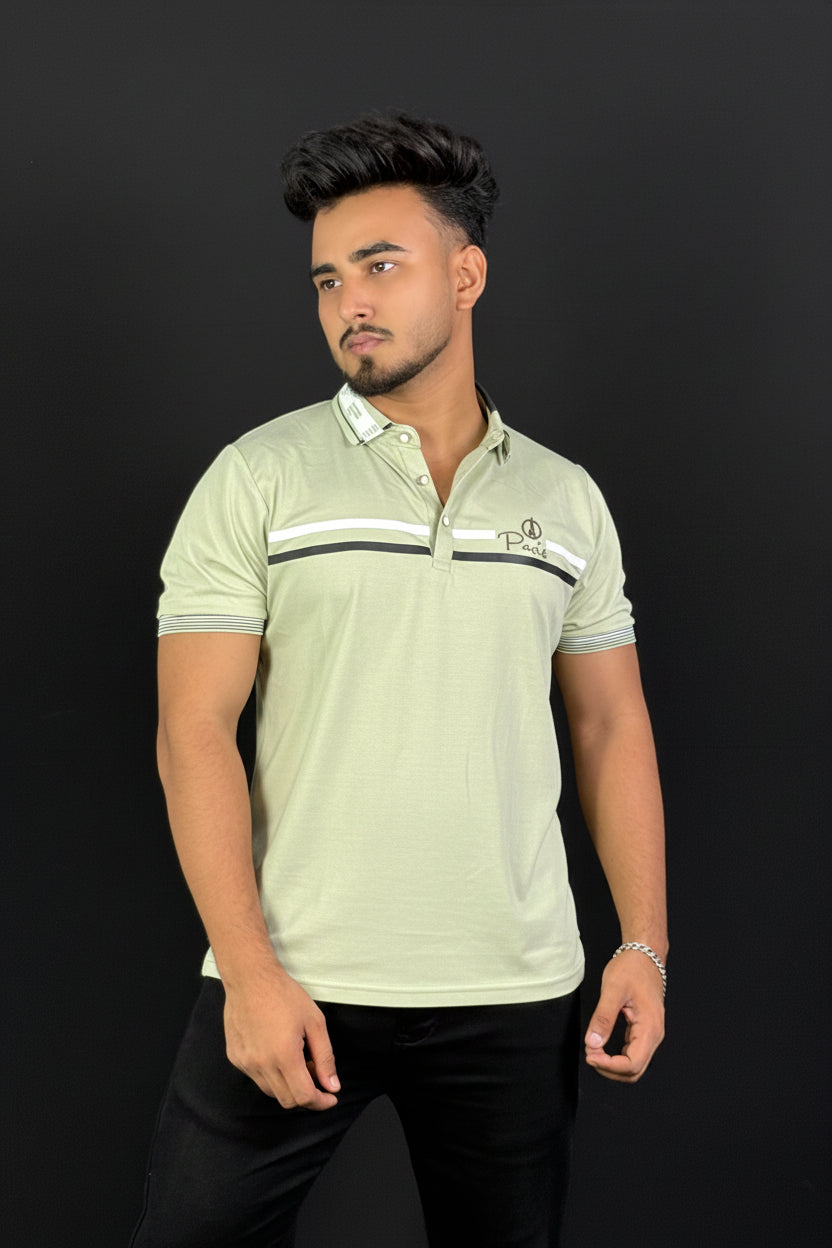 Light Lemon Colour Polo T-Shirt |Paris
