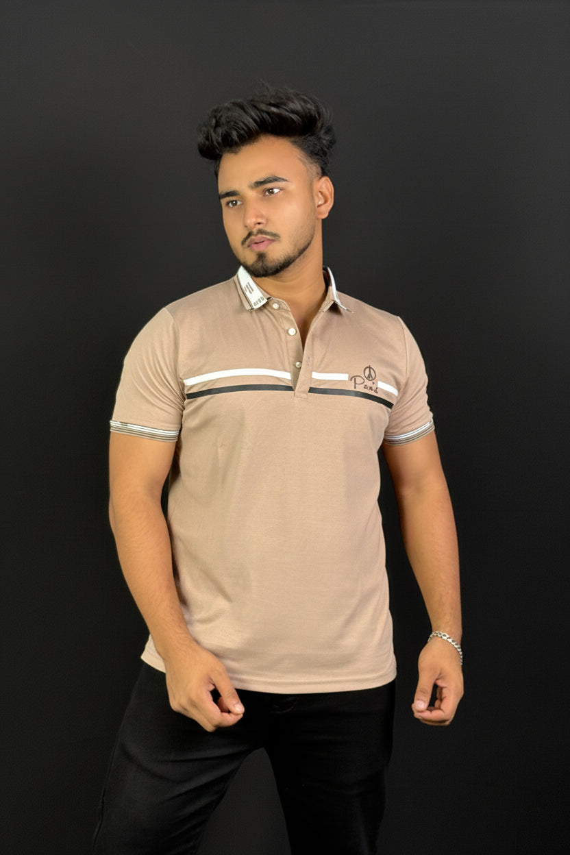 Coffe Colour Polo T-Shirt |Paris
