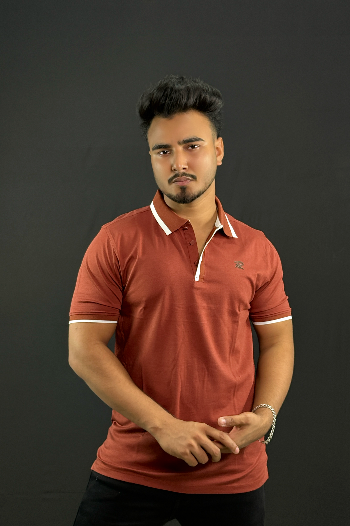 Red Brown Colour Polo T-Shirt |PM