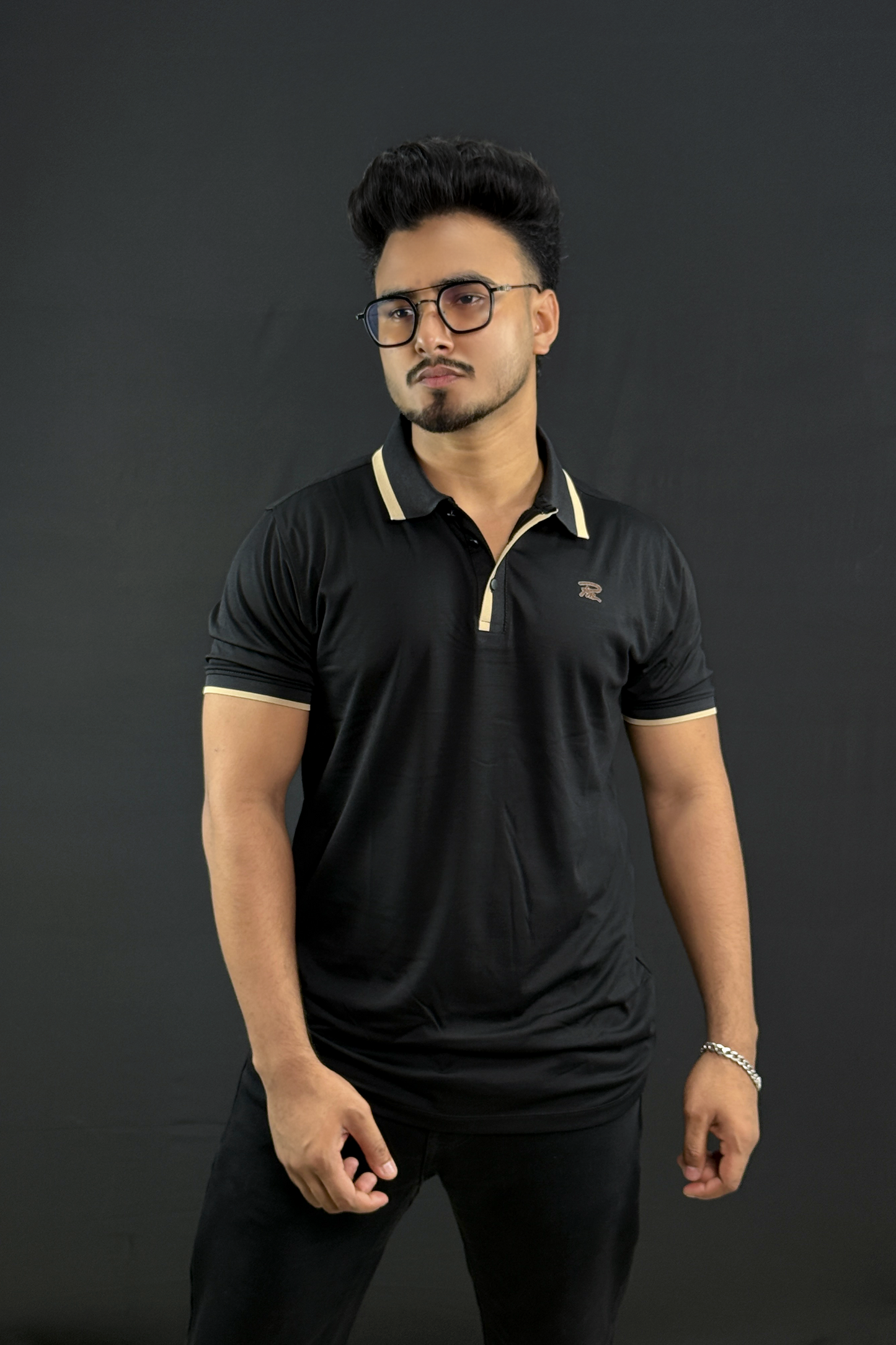 Black Colour Polo T-Shirt |PM