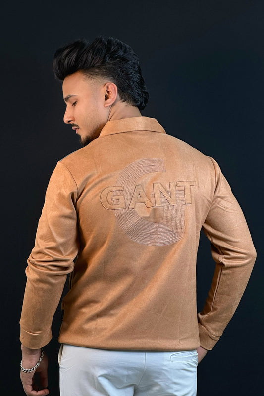ক্যামেল ব্রাউন কালার ভেলভেট সোয়েটশার্ট-GANT