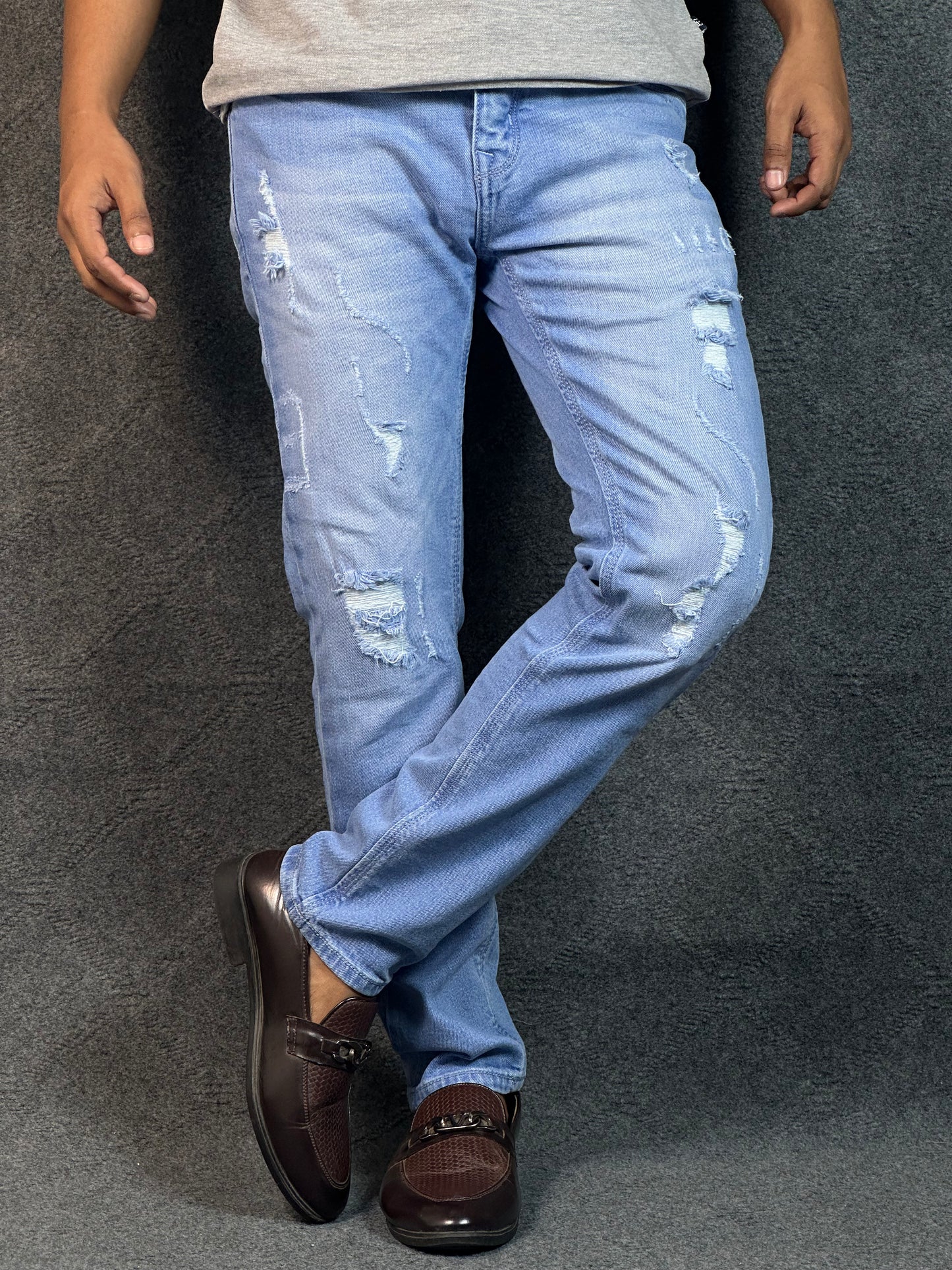 SkyBlue Rock Style Jeans