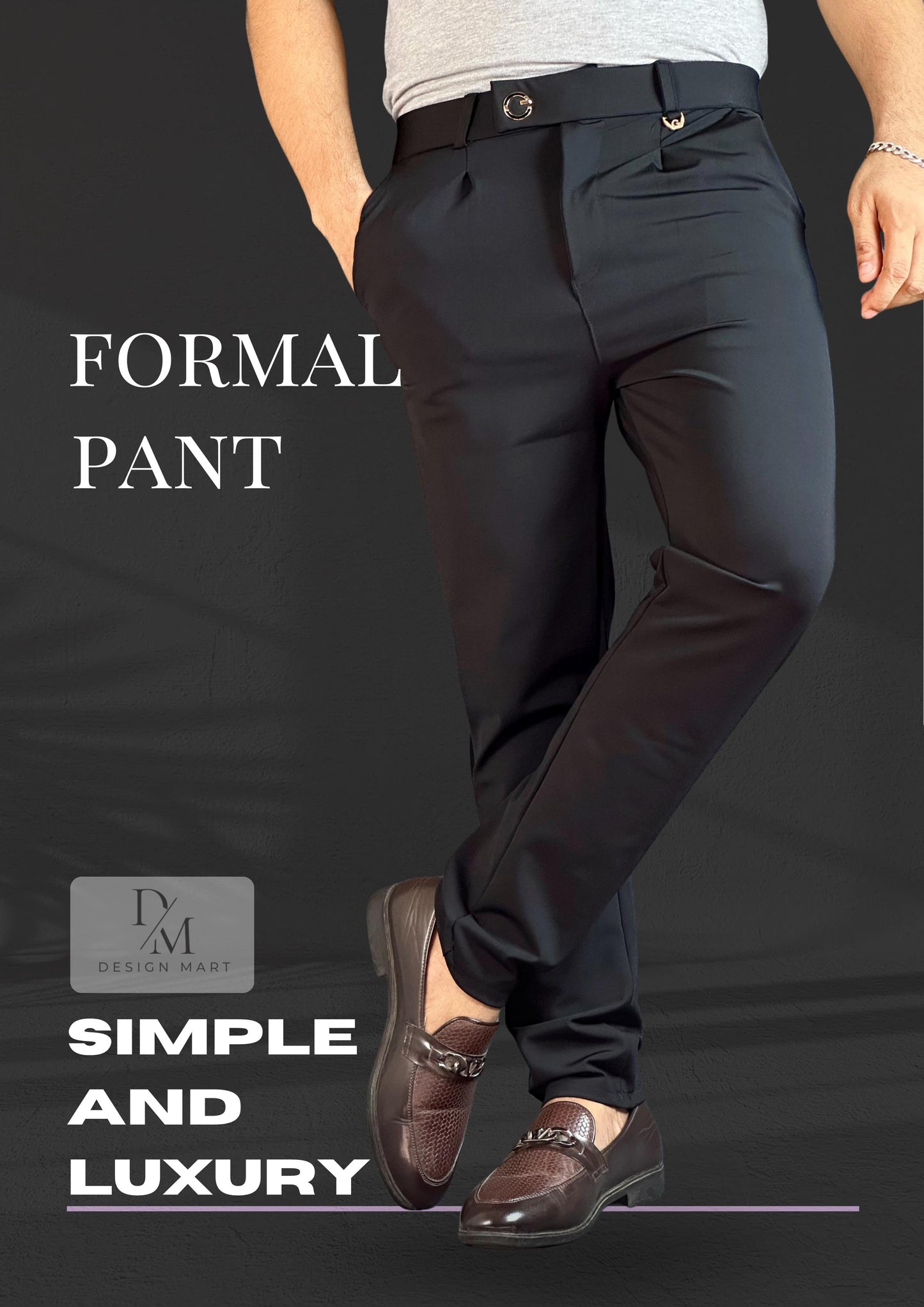 Premium Black "G" Formal pant