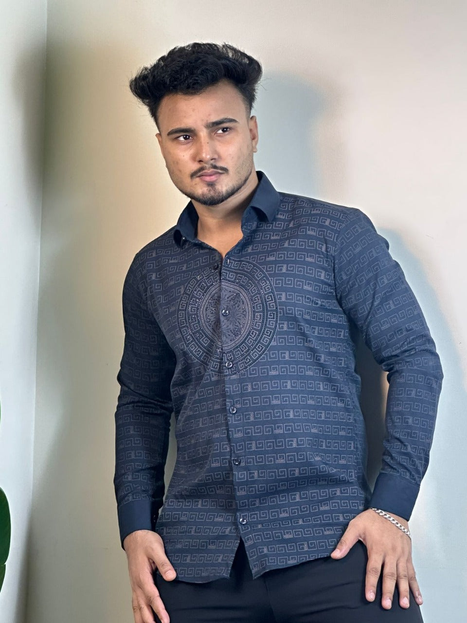 Chinese Versace Nevy Blue