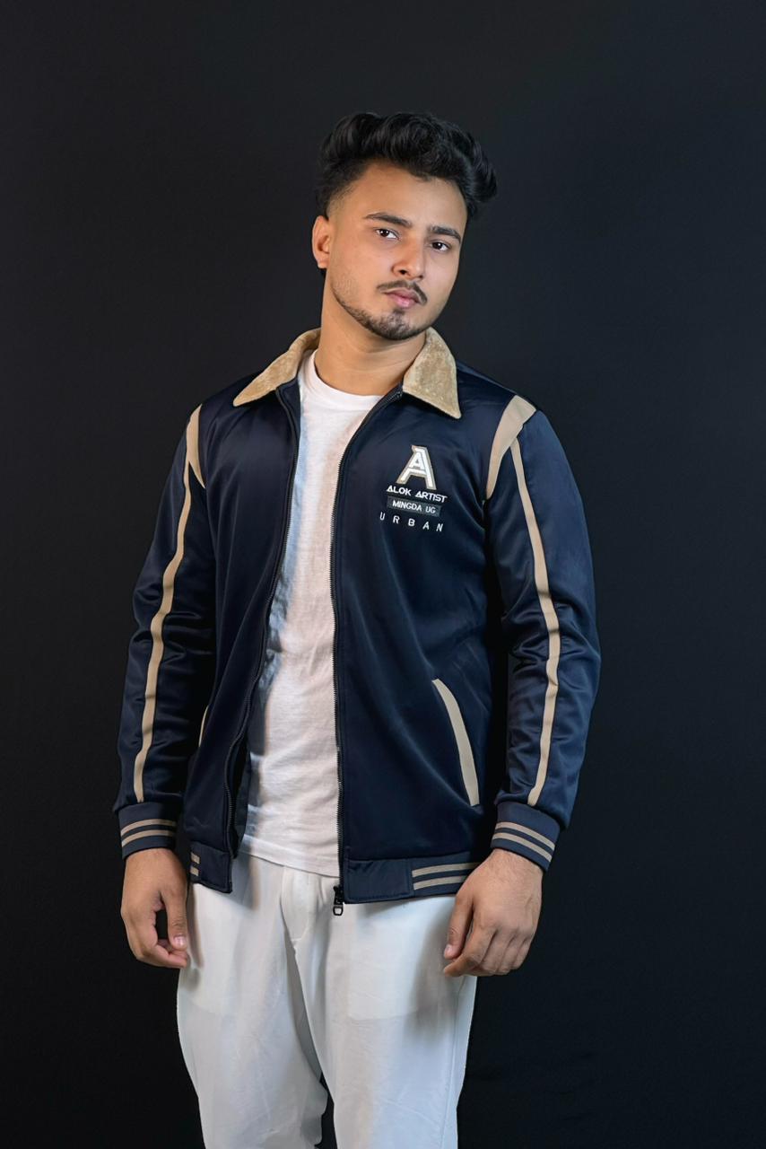 নেভিব্লু কালার চায়না জ্যাকেট-Sherpa