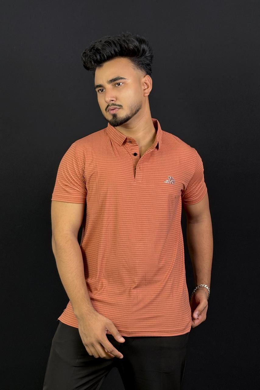Orange Colour Polo T-Shirt|VR