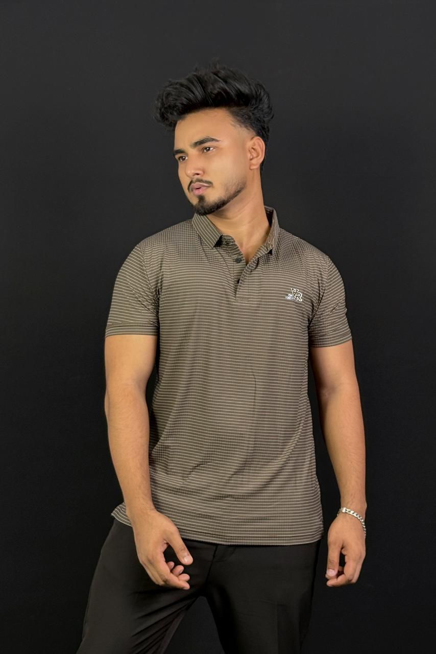 Dark Brown Colour Polo T-Shirt|VR