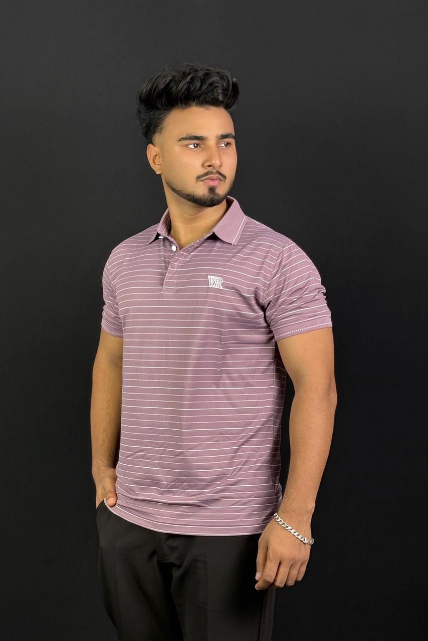 Rose Colour Polo T-Shirt|VR