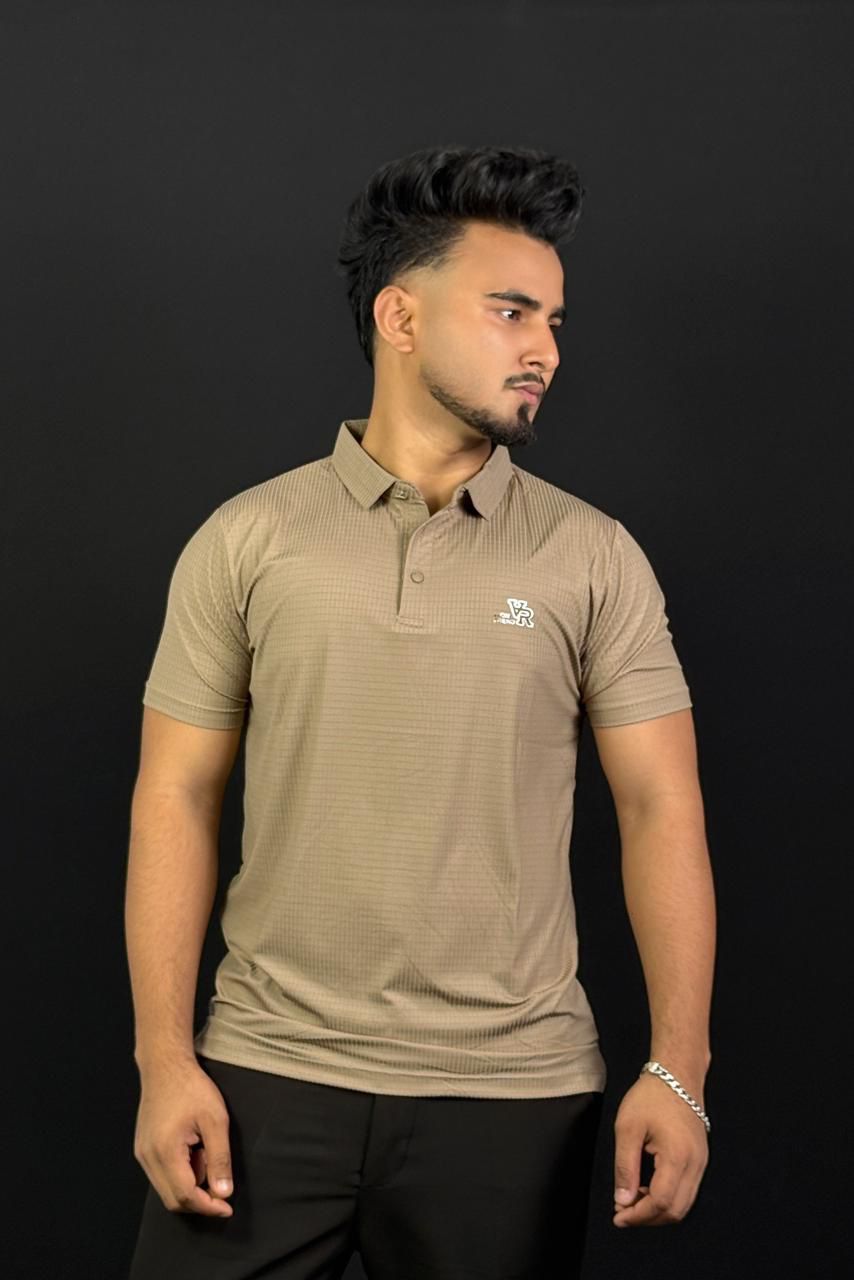 Khaki Colour Polo T-Shirt|VR