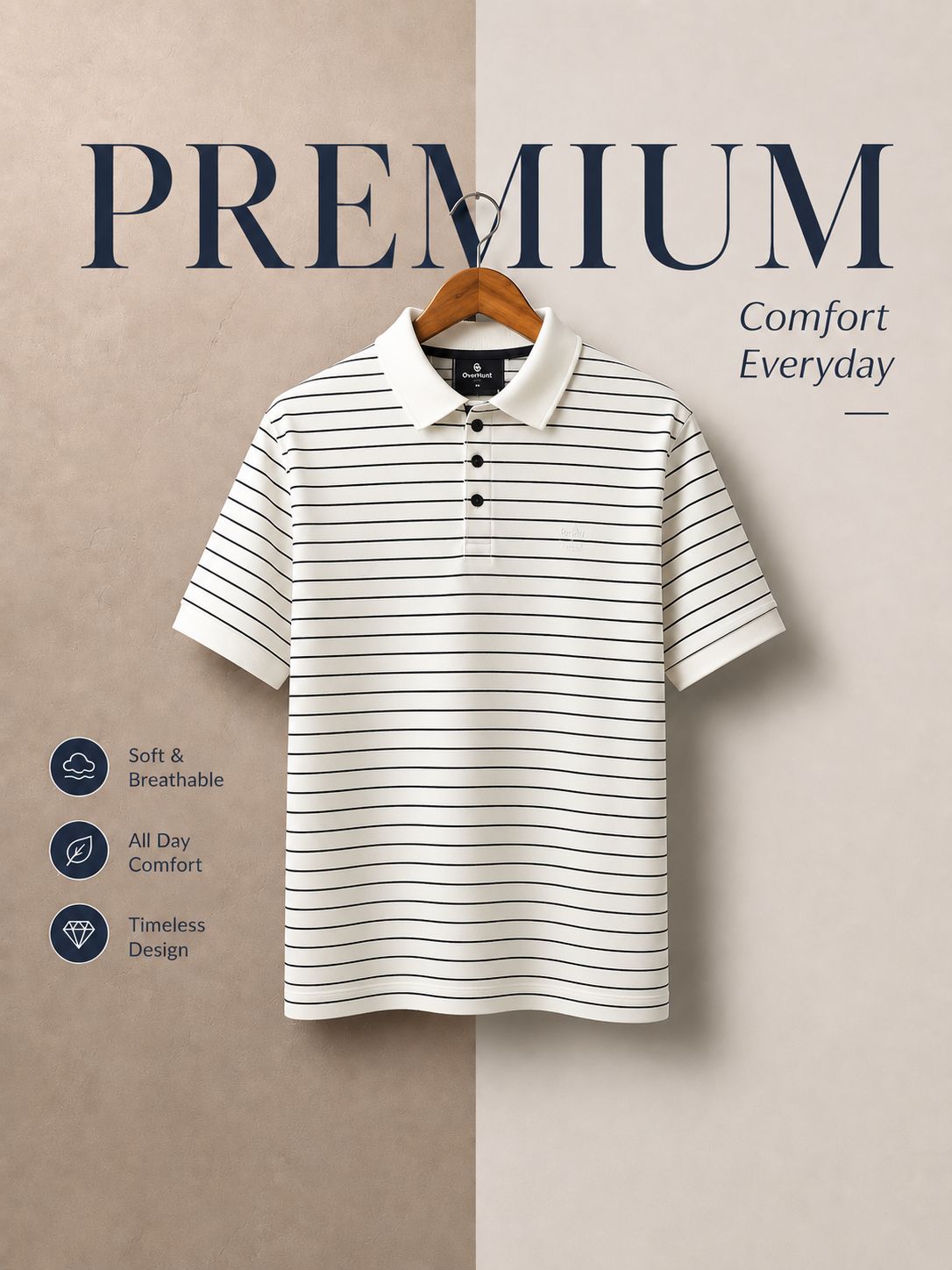 White Colour Polo T-Shirt |FTS