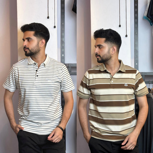 White+Colocolate White Polo T-Shirt |CPO