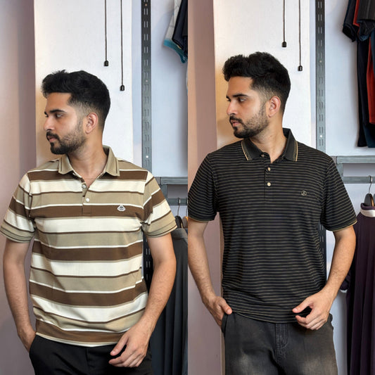 Chocolate White+Black Polo T-Shirt |CPO