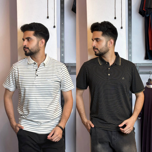 White+Black Polo T-Shirt |CPO