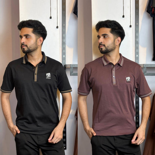 Black+Wine Polo T-Shirt |DCP