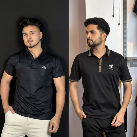 Black+Black Polo T-Shirt |DCV