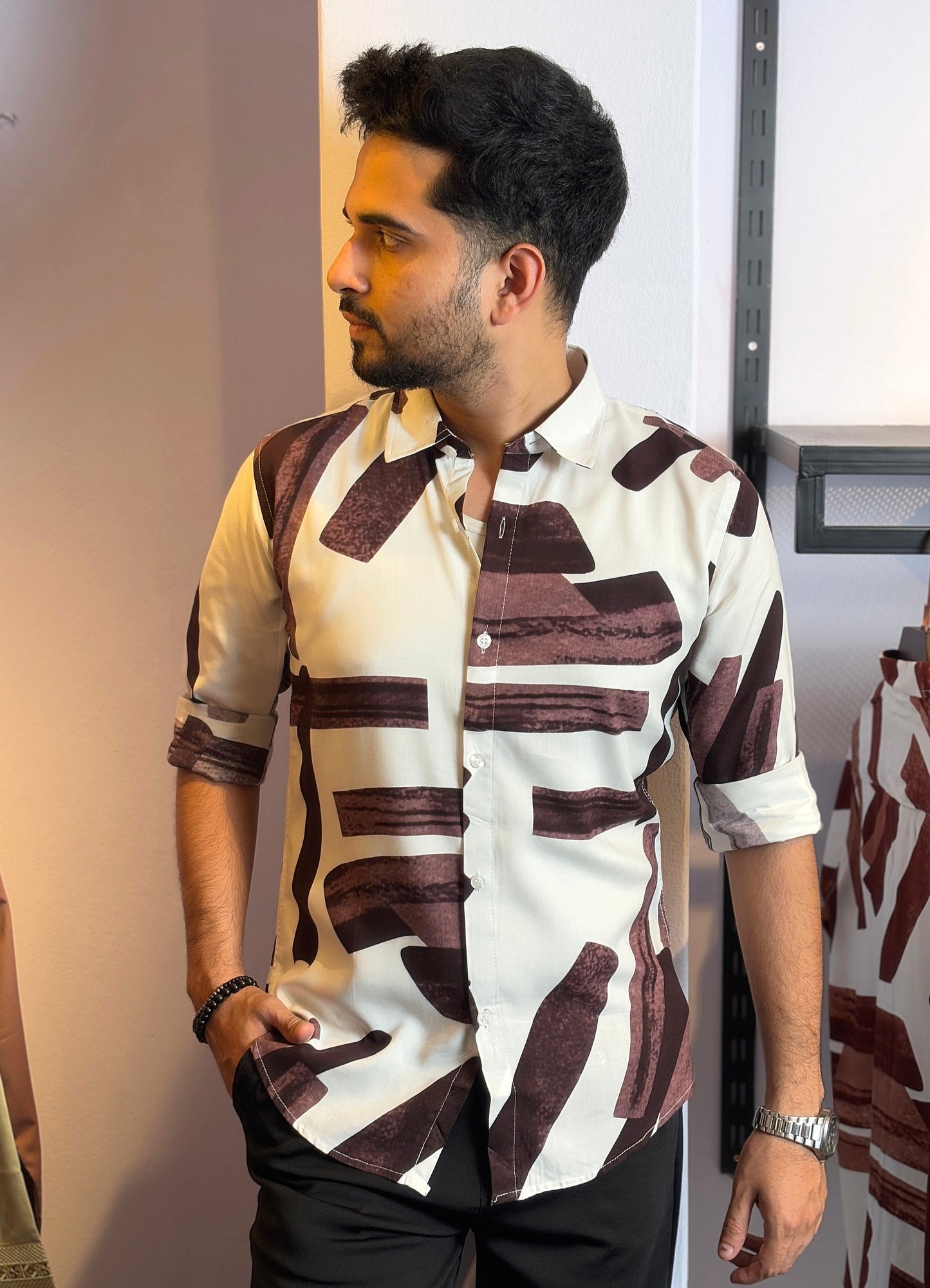 Dark Brown Colour Shirt|ds