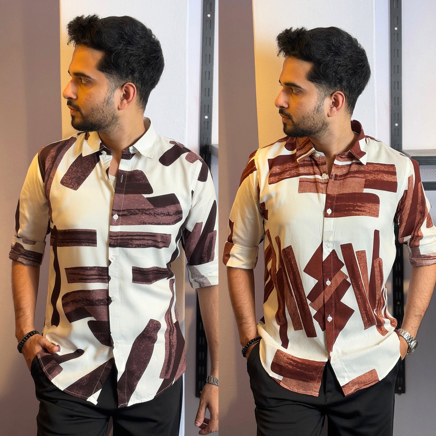 Chocolate+Dark Brown Shirt|dcs