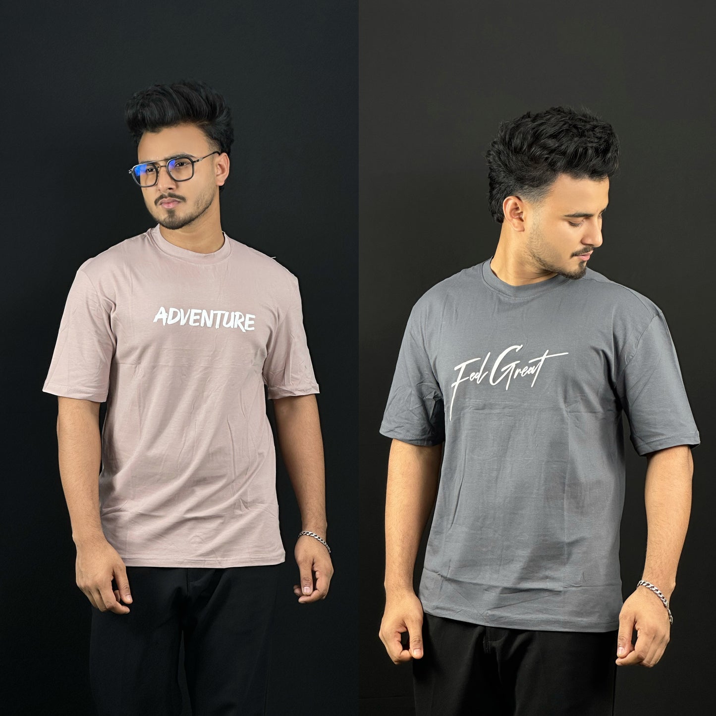 Light Pink+GrayT-Shirt Combo |LPG
