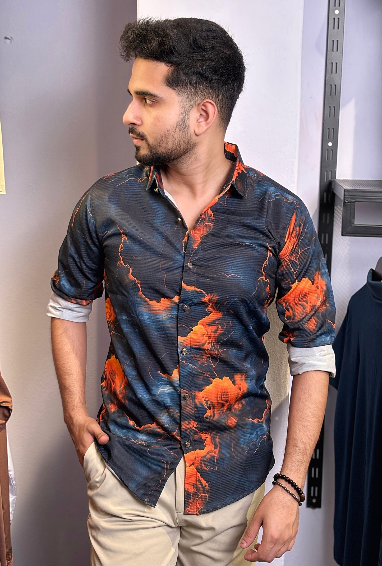 Black Oragne Multicolour Shirt |BOM
