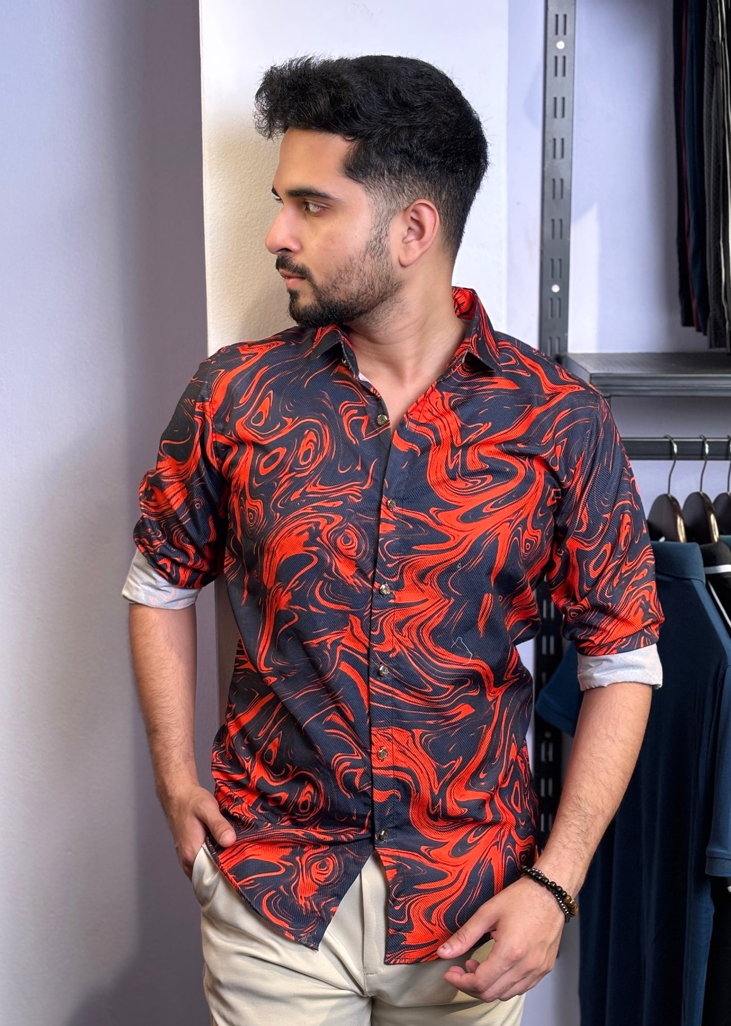 Black Red Multicolour Shirt |BRM