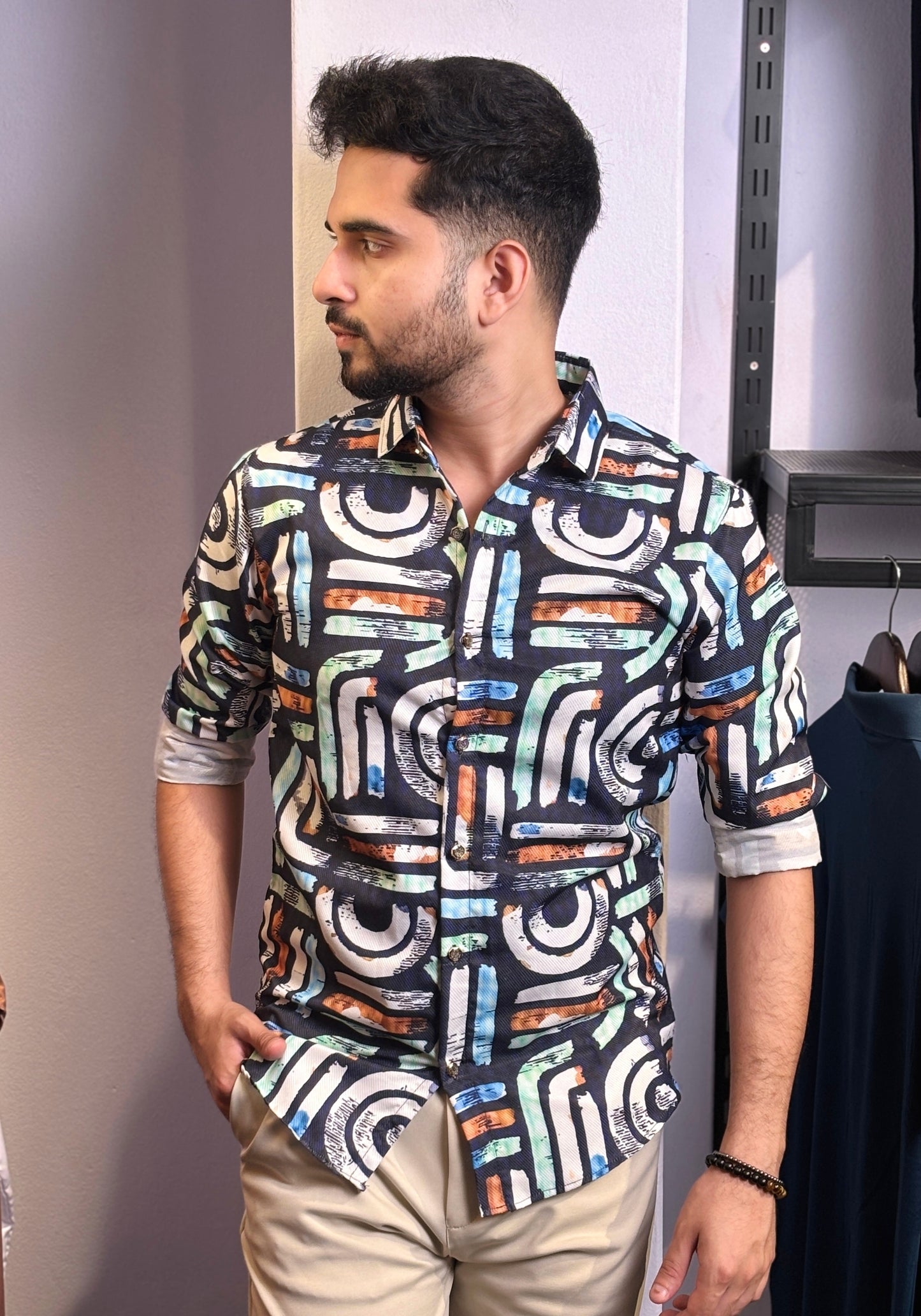 Black White Multicolour Shirt |BWM
