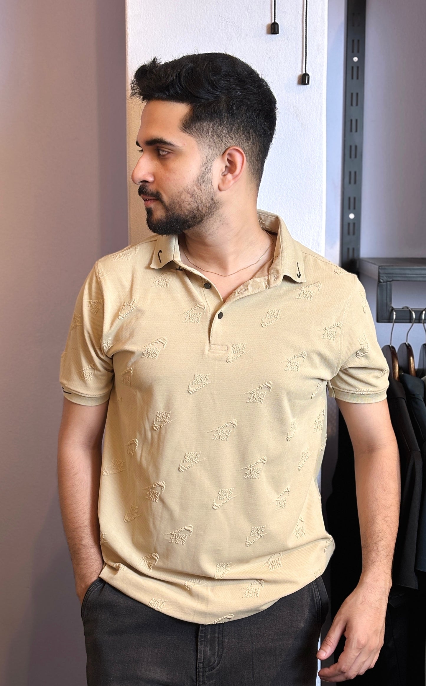 Cream Colour Polo T-Shirt |nike