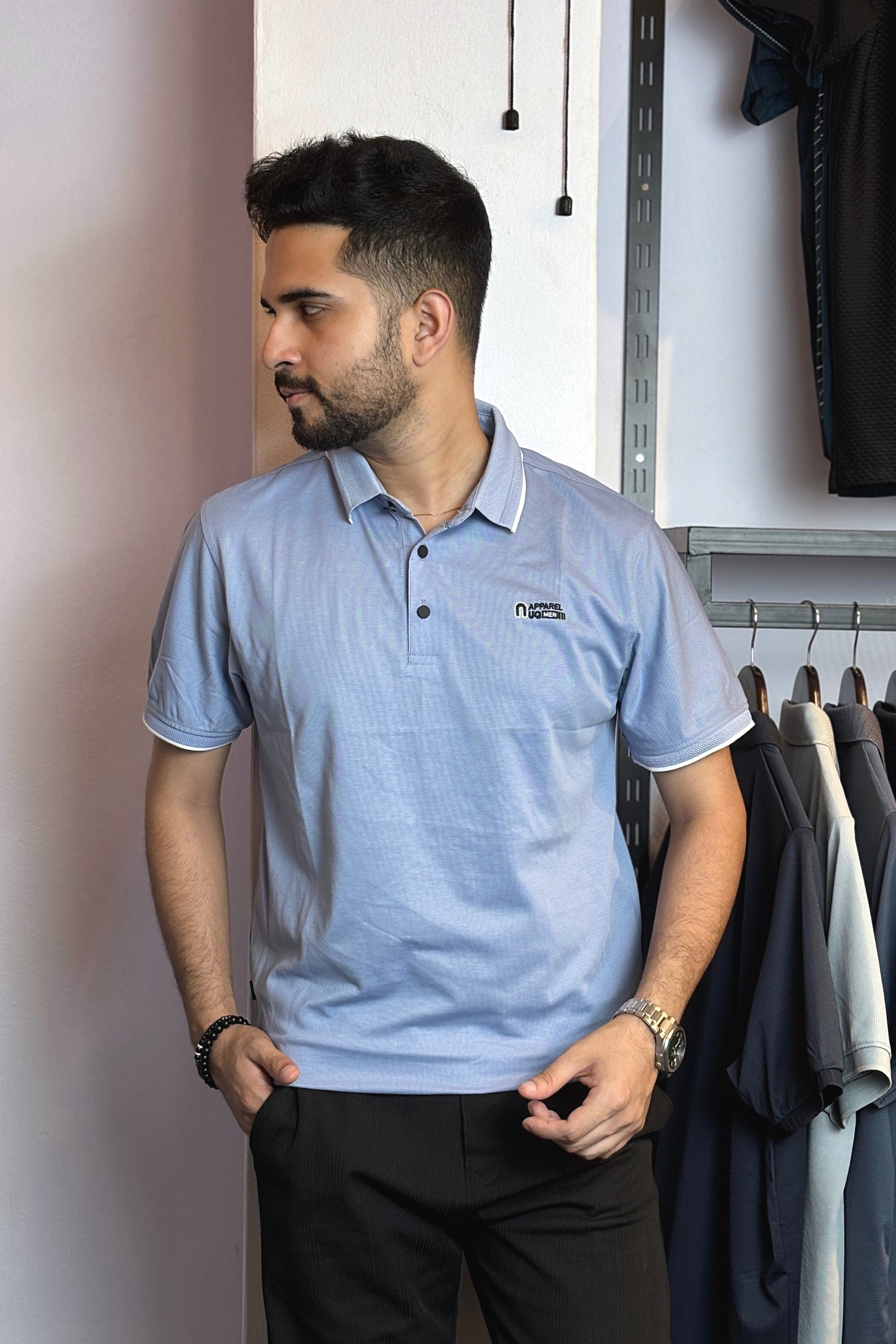 Sky Colour Polo T-Shirt |UQ