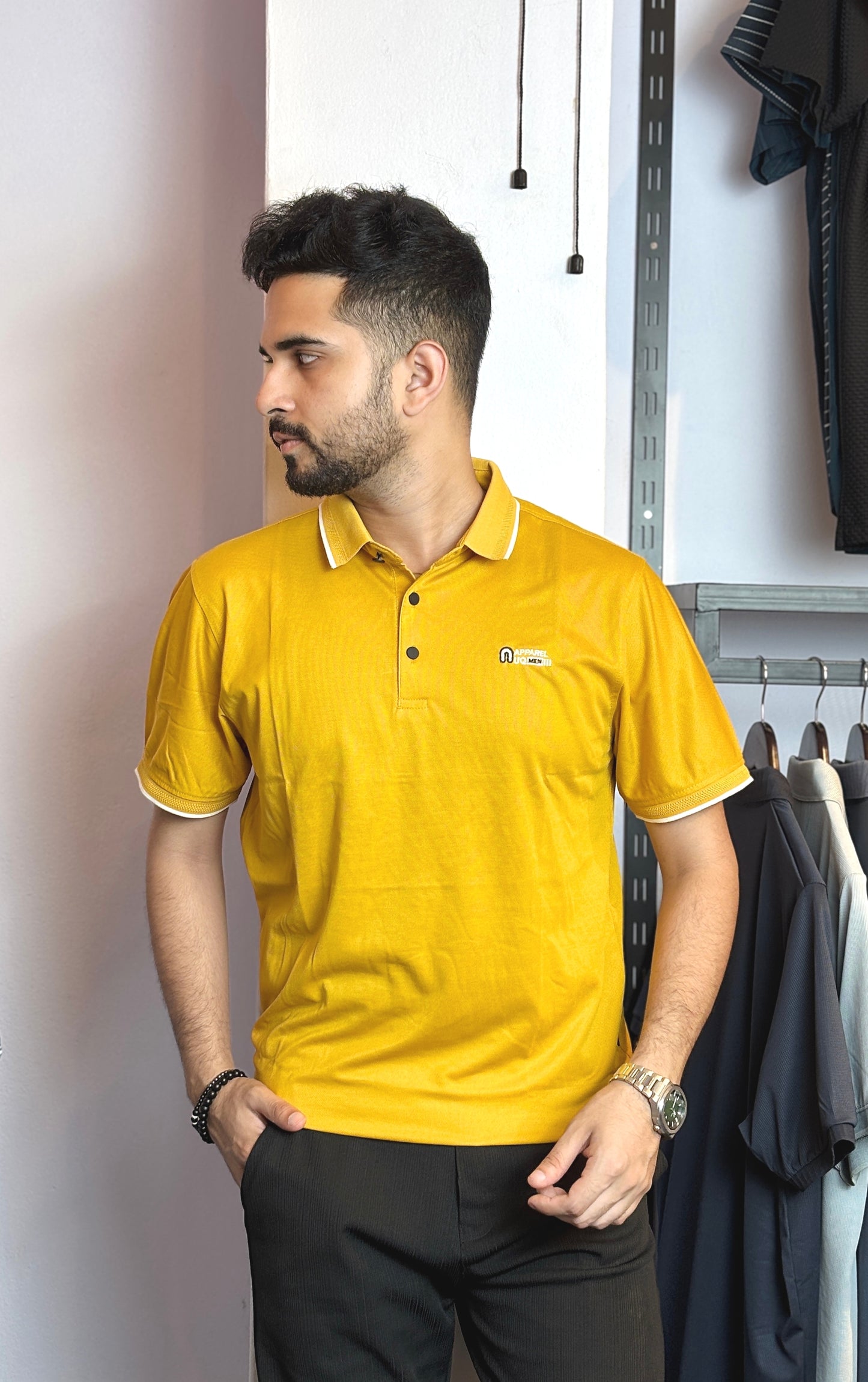 Yellow Colour Polo T-Shirt |UQ