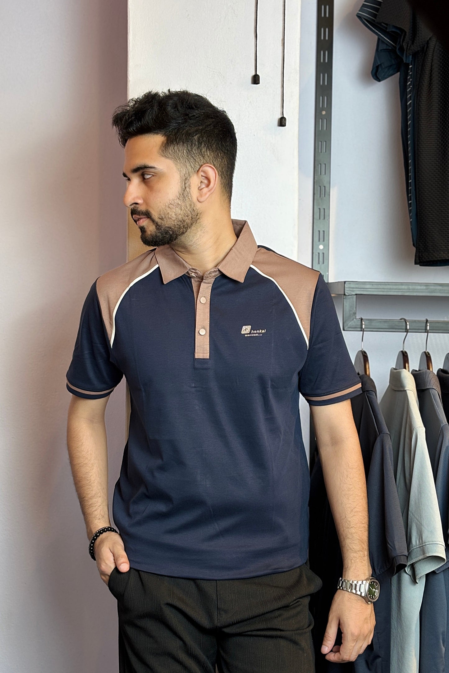 Nevy Blue Colour Polo T-Shirt |HK