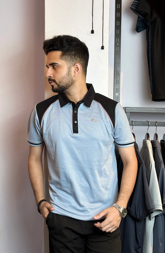 Sky Colour Polo T-Shirt |HK
