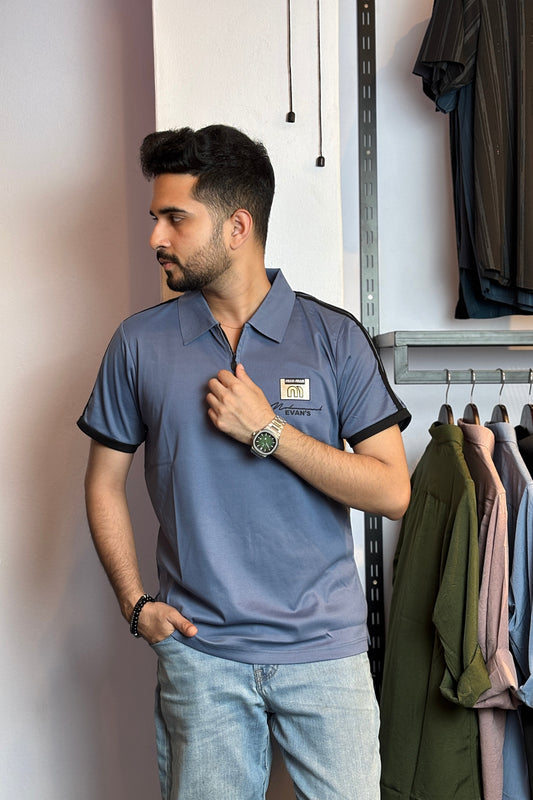 Blue Colour Polo T-Shirt |MZ