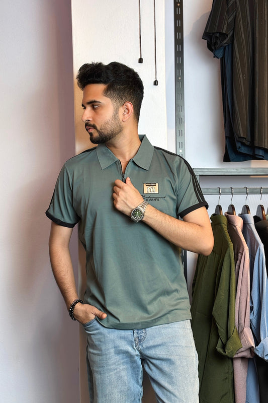 Bottel Green Colour Polo T-Shirt |MZ