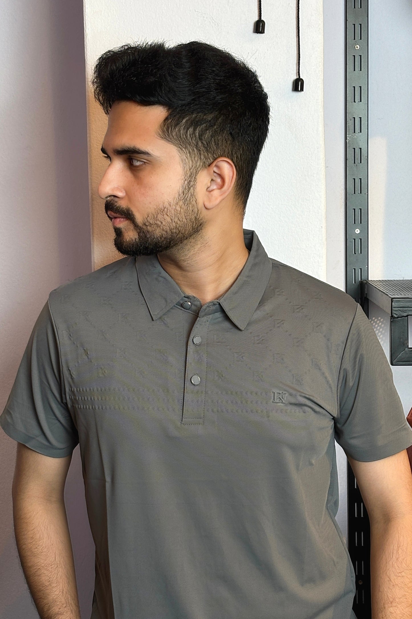 Gray Colour Polo T-Shirt |BK