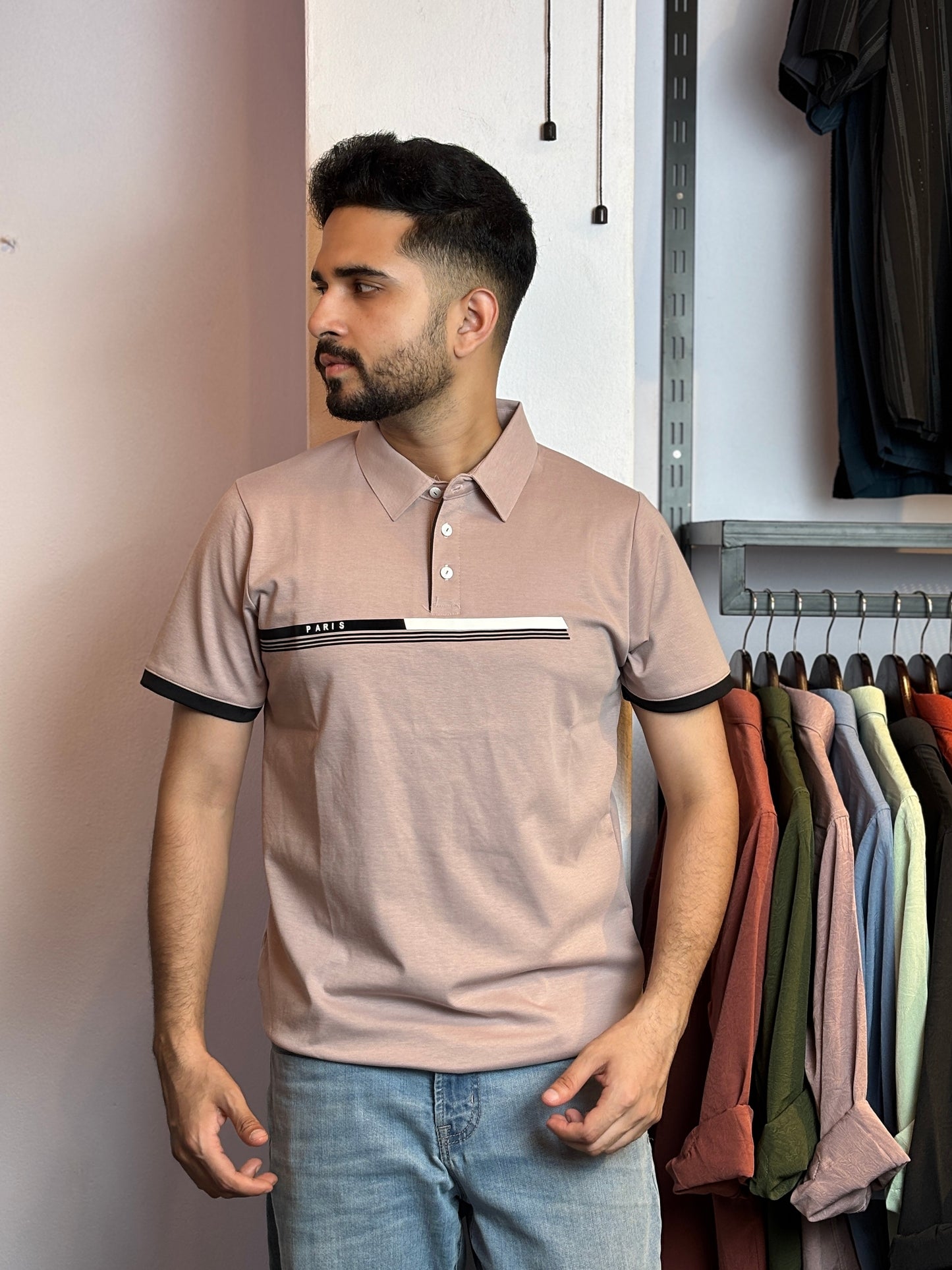 Light Pink Colour Polo T-Shirt |NP