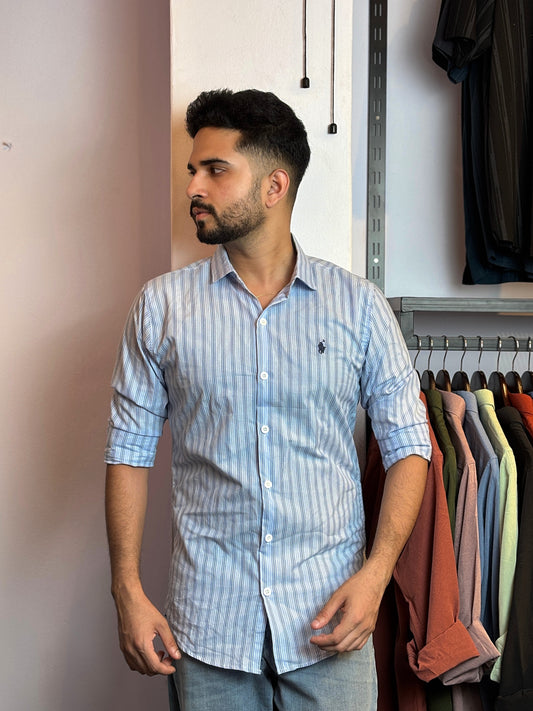 Sky White Old Money Shirt |RL