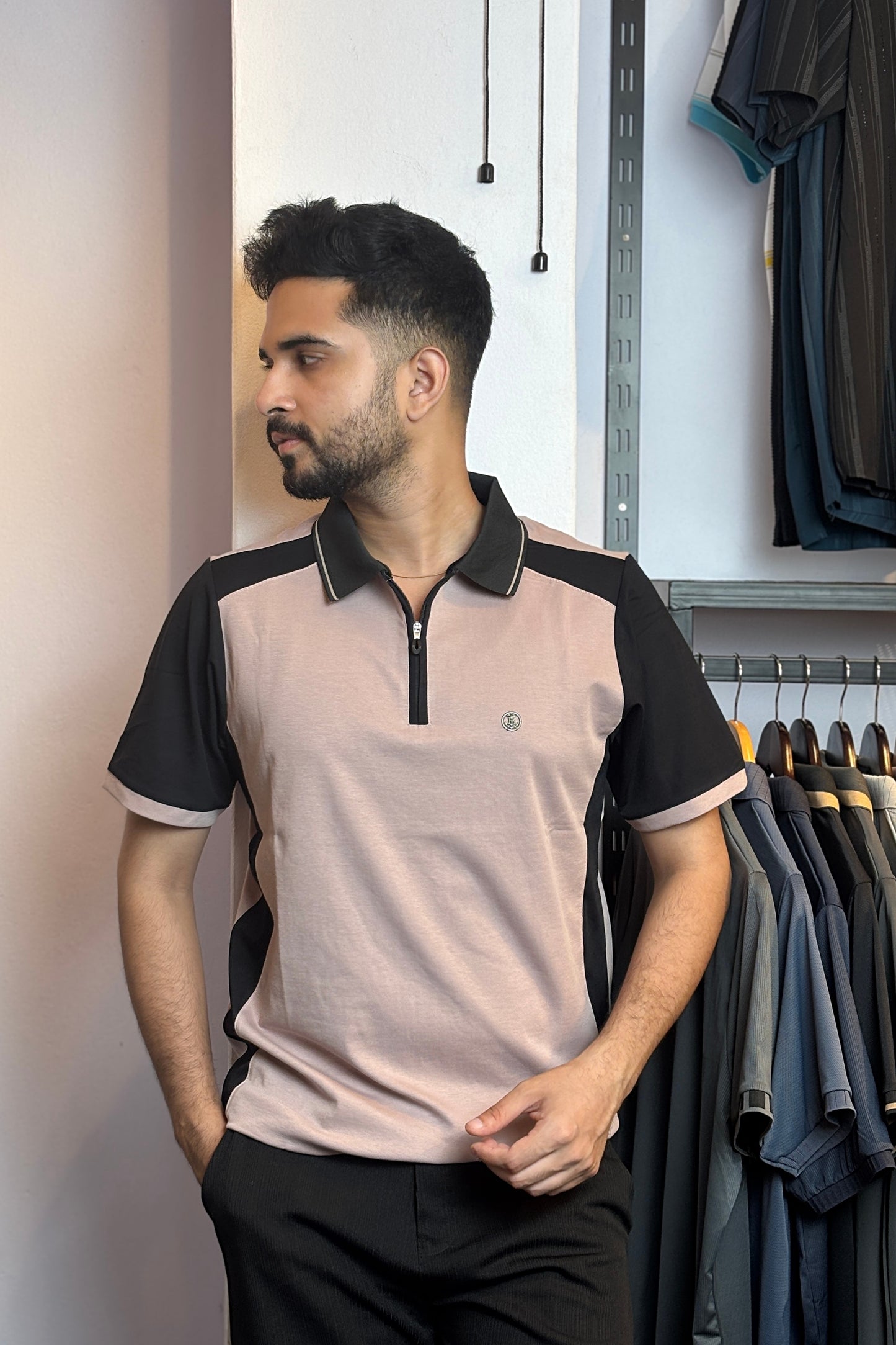 Light Pink Colour Polo T-Shirt |AC