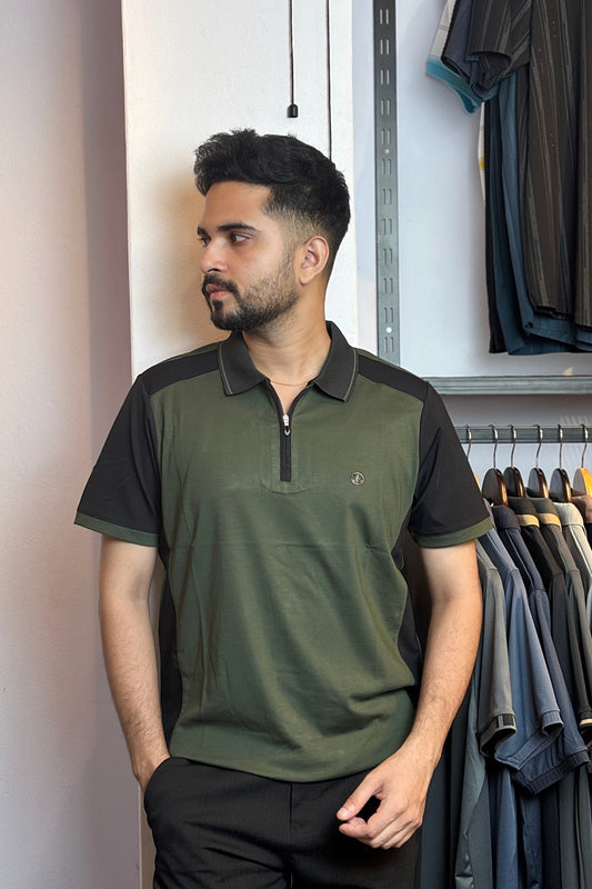 Dark Green Colour Polo T-Shirt |AC