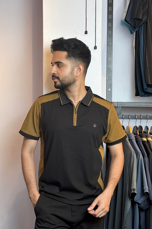 Black Colour Polo T-Shirt |AC