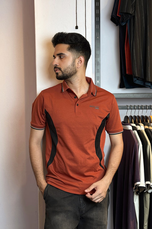 Rust Orange Colour Polo T-Shirt |BGT