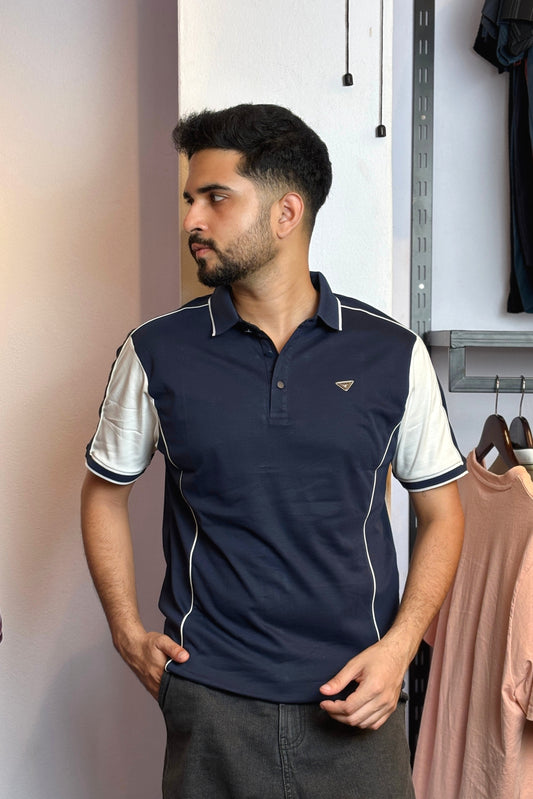 Nevy Bule Polo T-Shirt |LS