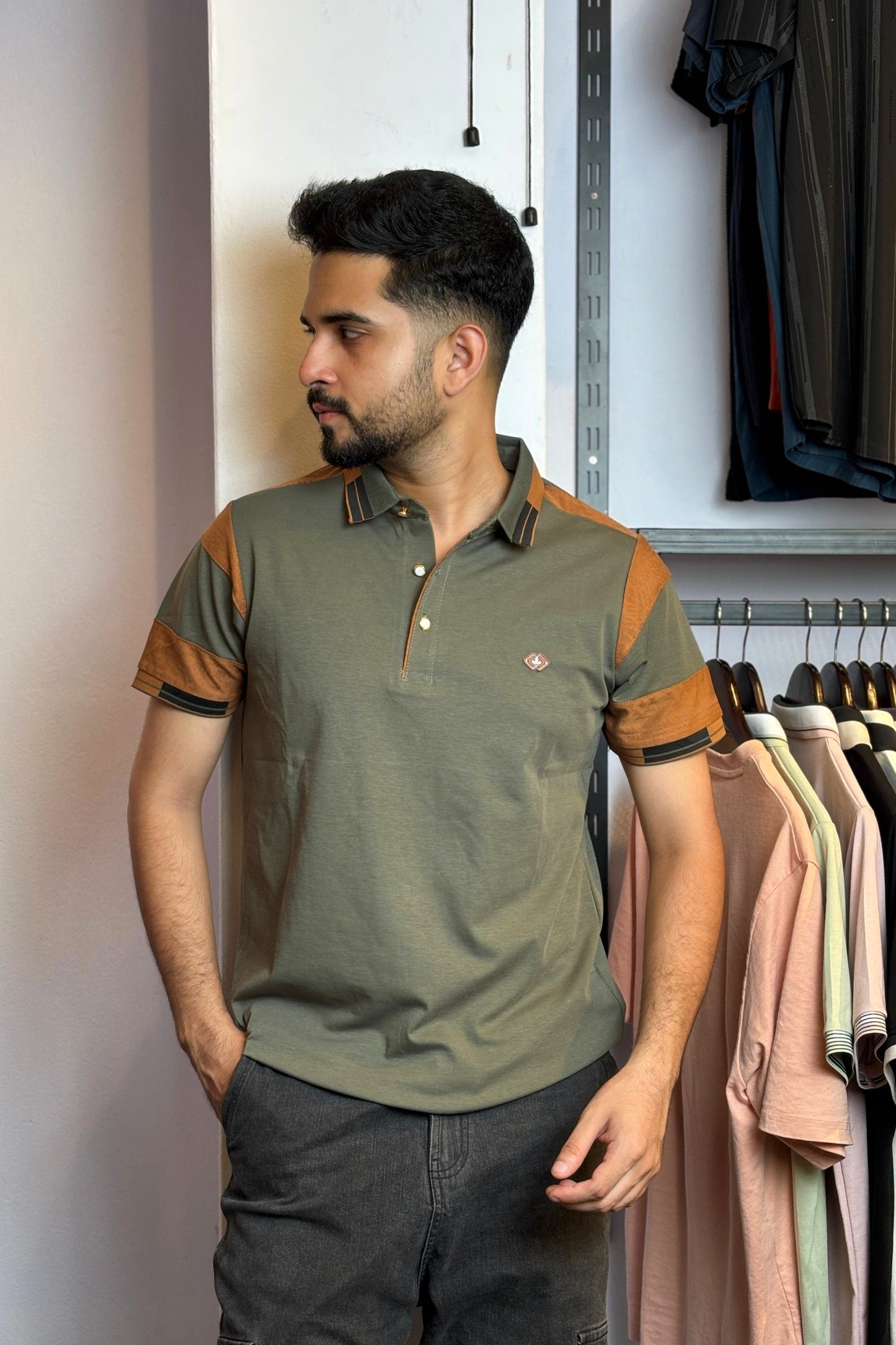Deep Green Colour Polo T-Shirt |UV