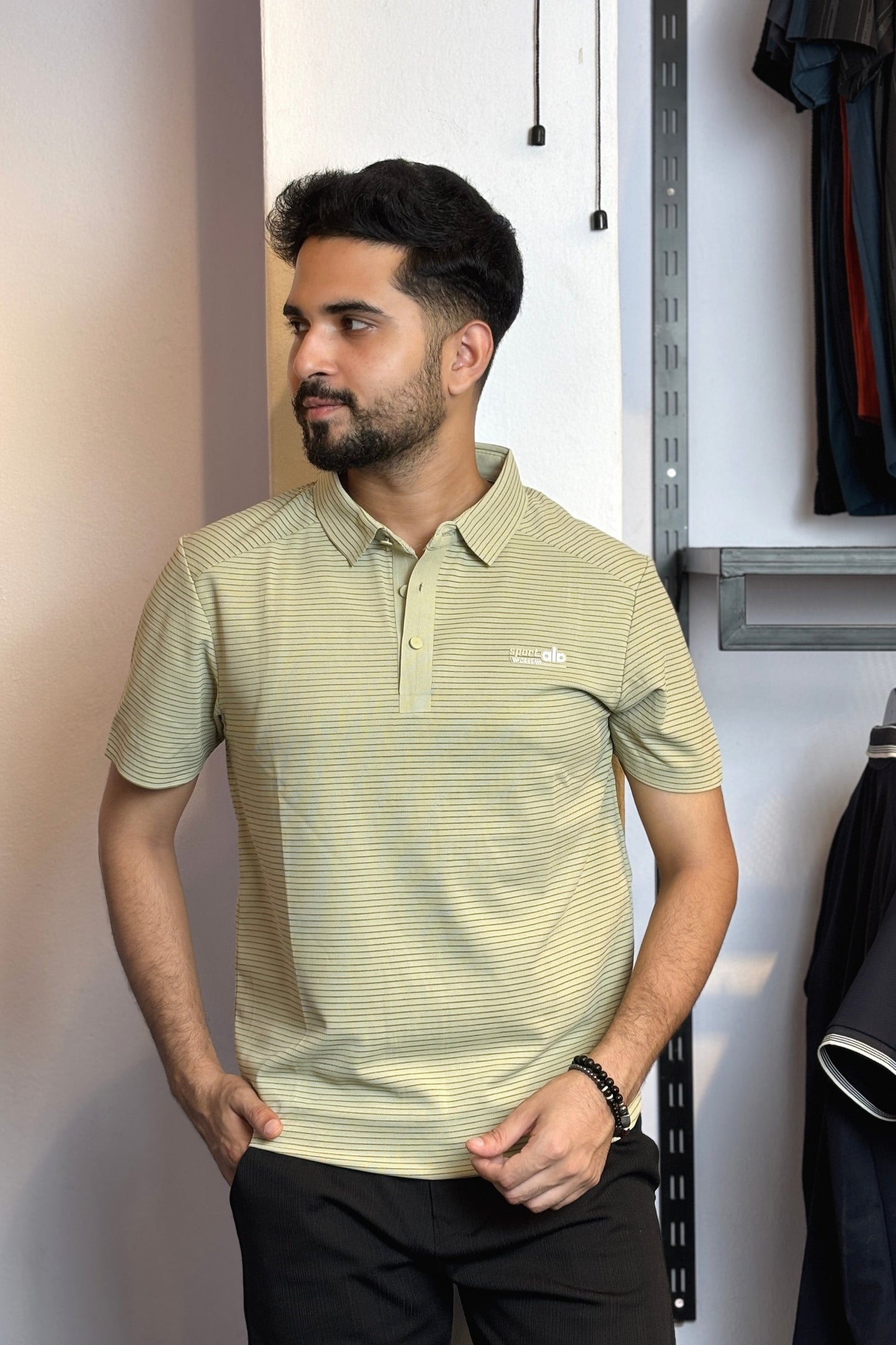 Light Lemon Colour Polo T-Shirt |SV