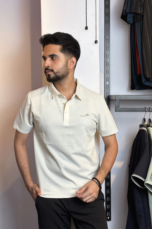 White Colour Polo T-Shirt |SV
