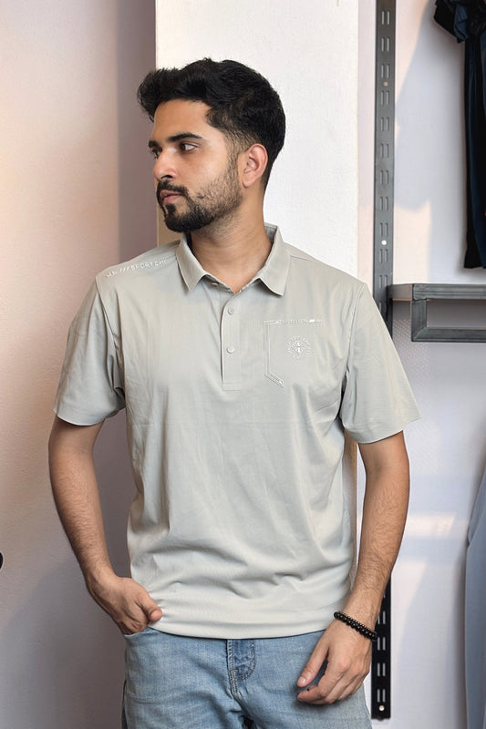 Ash Colour Polo T-Shirt |SLP
