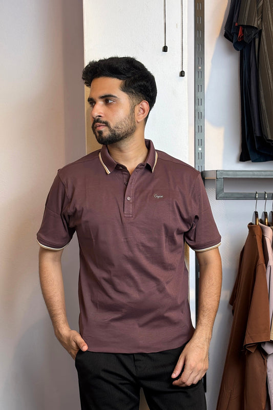 Wine Colour Polo T-Shirt |chy