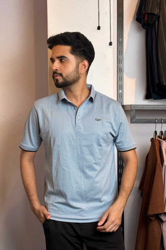 Sky Colour Polo T-Shirt |chy