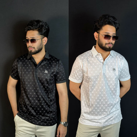 Black+White Polo T-Shirt Combo-GS